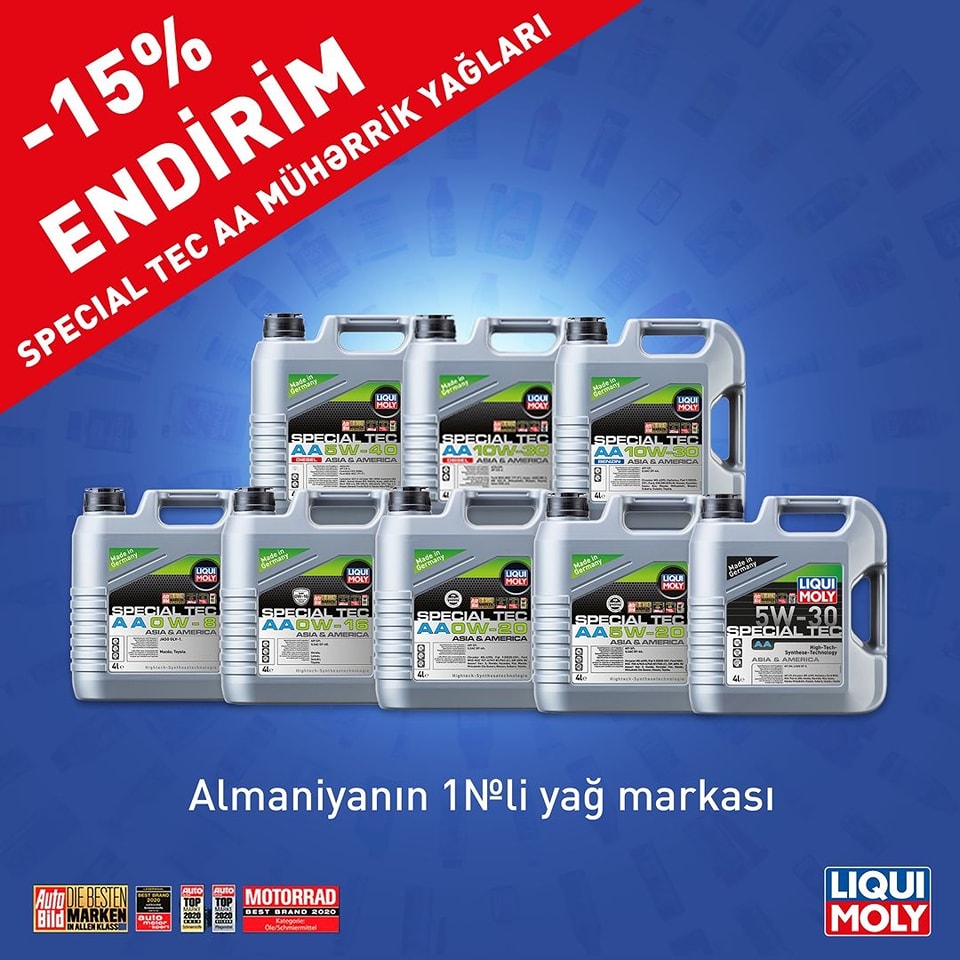 LIQUI MOLY-dən İyun Kampaniyası - Special Tec AA Seriyası 15% endirimlə!